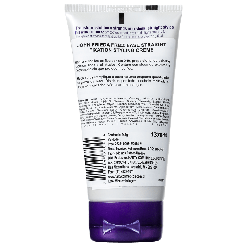 John Frieda Frizz-Ease Straight Fixation Smoothing Crème - Finalizador 142g
