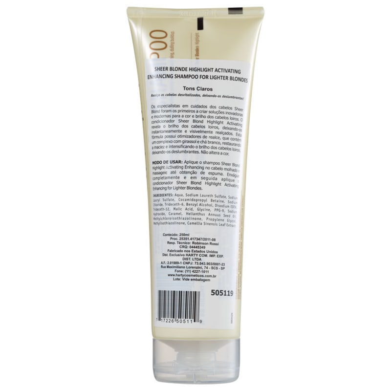John Frieda Sheer Blonde Highlight Activating Enhancing Shampoo Lighter Shades - 250ml