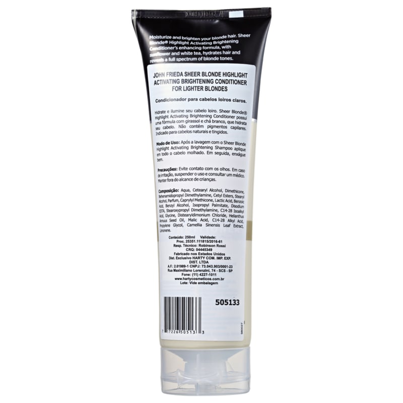 John Frieda Sheer Blonde Enhancing Conditioner Lighter Blondes - Condicionador 250ml