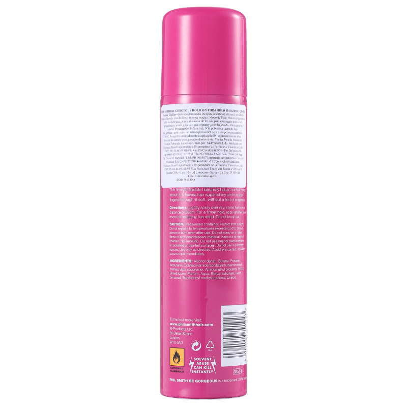Phil Smith Hold On Firm Hold Hairspray - Spray Fixador 250ml
