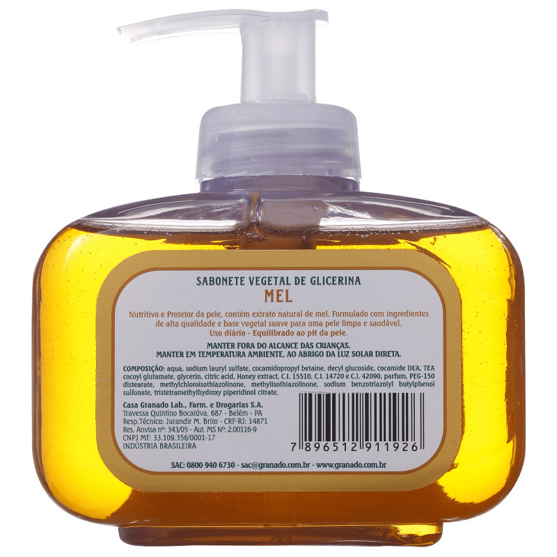 Granado Sabonete Vegetal de Glicerina e Mel - Sabonete Líquido 200ml