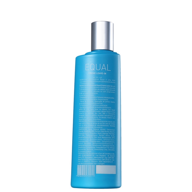 Mediterrani Ionixx Equal Leave-In - Creme Sem Enxágue 250g
