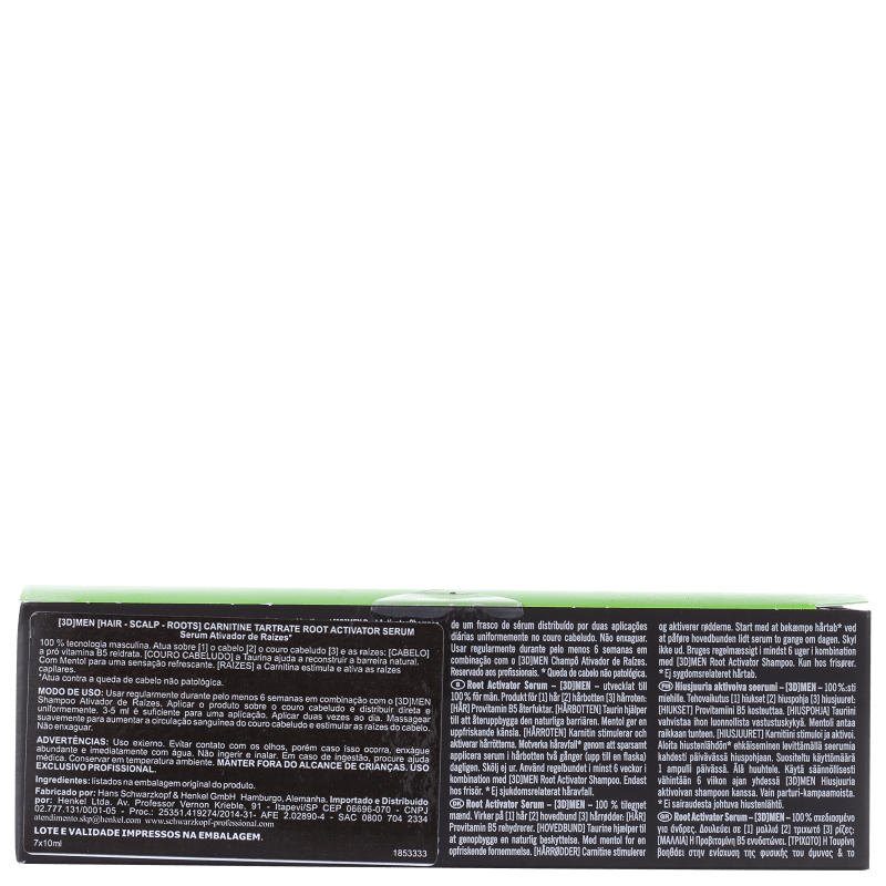 Schwarzkopf Professional 3D Men Root Activator Serum - Ampola de Tratamento 7x10ml