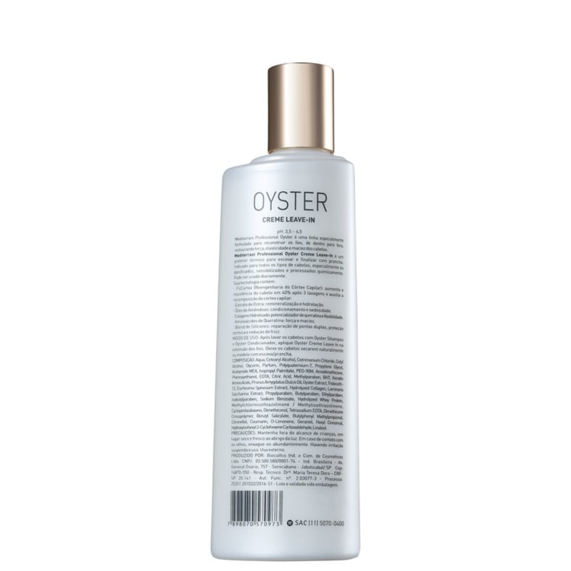 Mediterrani Oyster Repair Leave-In - Creme Sem Enxágue 250g