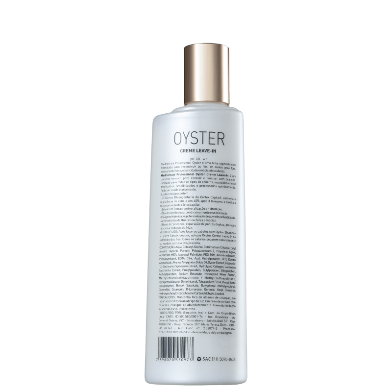 Mediterrani Oyster Repair Leave-In - Creme Sem Enxágue 250g