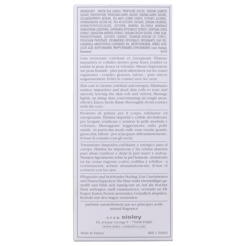 Sisley Exfoliant Moussant Energisant Pour Le Corps - Espuma Esfoliante Corporal 200ml