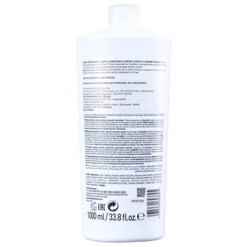 L'Oréal Professionnel SerioXYL GlucoBoost Shampooing Clarifant Step 1 - Shampoo 1000ml