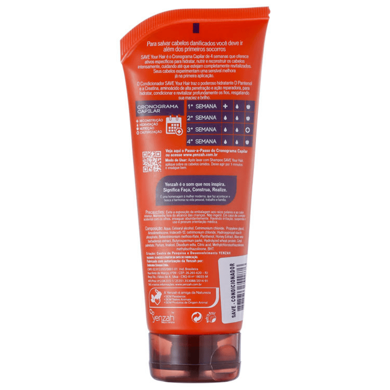 Yenzah Save Cronograma Capilar Hidratante - Condicionador 200ml