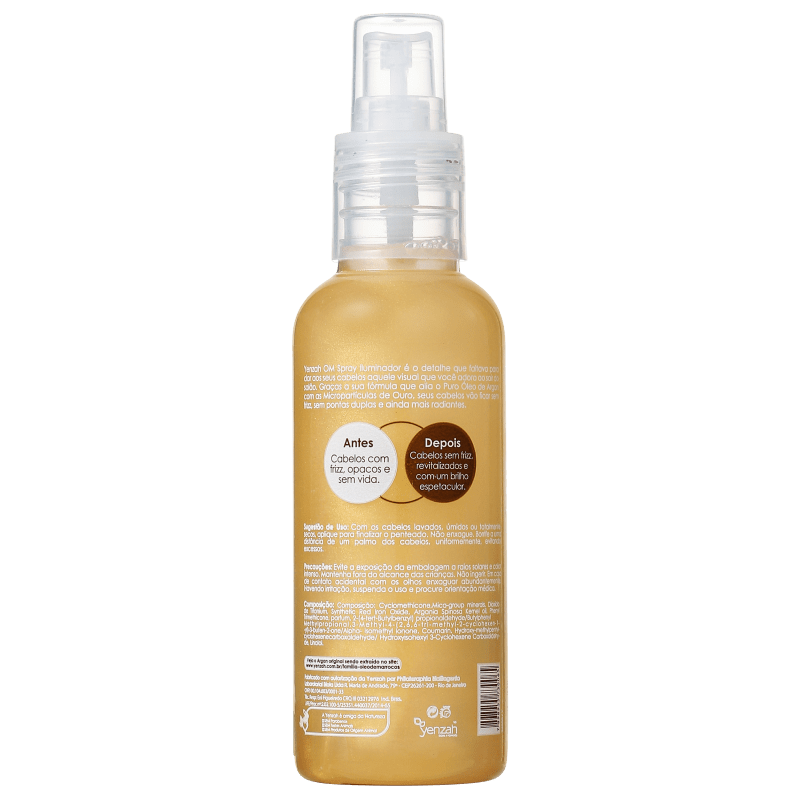 Yenzah OM Ouro Iluminador - Spray de Brilho 120ml