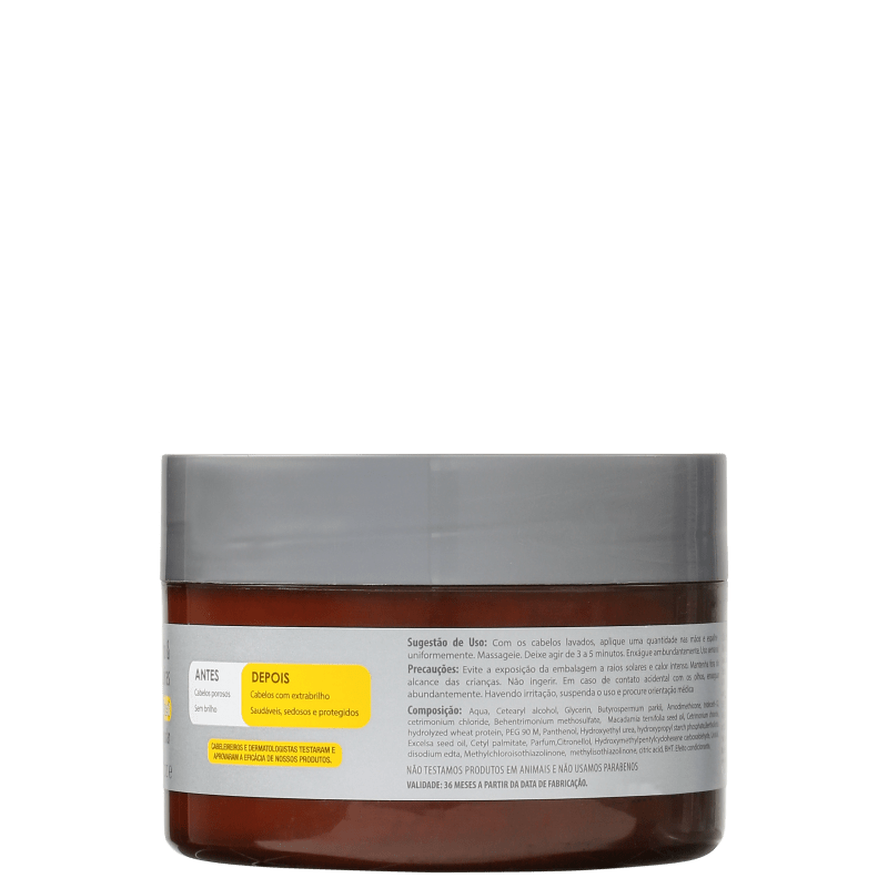 Yenzah Yellow Off Extrabrilho e Antiporosidade - Máscara 300g