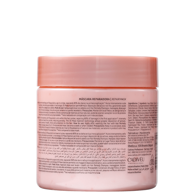 Cadiveu Professional Hair Remedy Reparadora - Máscara 500ml
