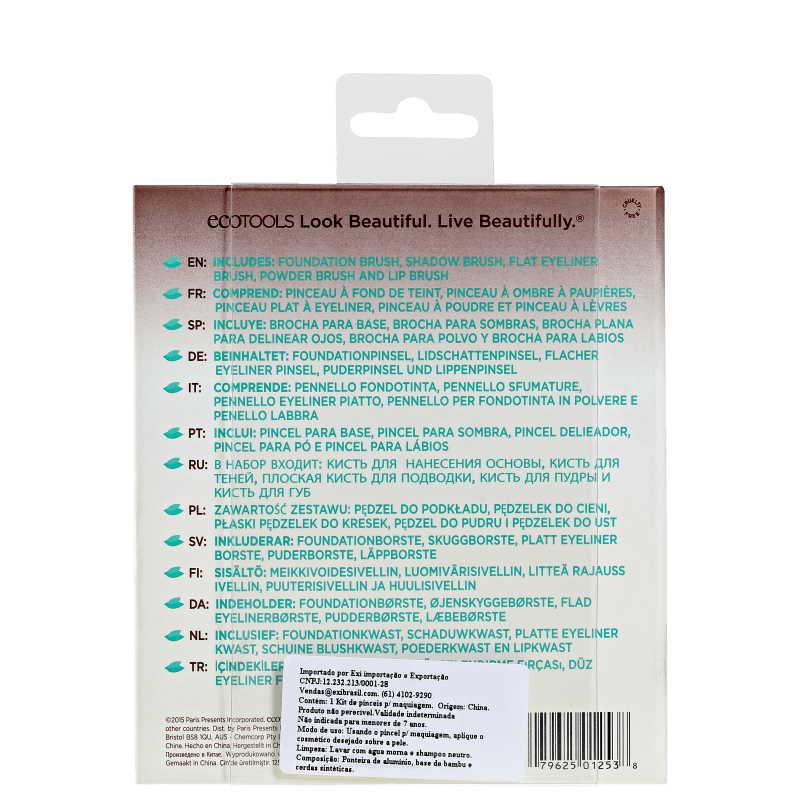 Kit de Pincéis Ecotools Lovely Looks Five Piece (5 produtos)