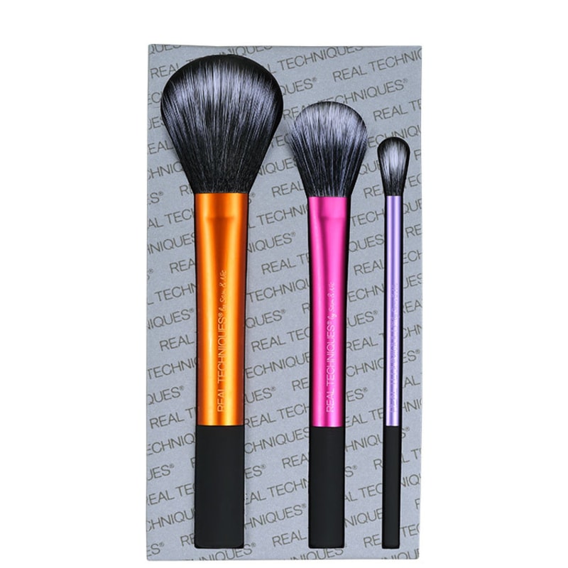 Kit de Pincéis Real Techniques Duo Fiber Collection (3 produtos)