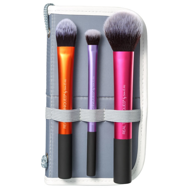 Kit de Pincéis Real Techniques Travel Essentials (3 produtos + Estojo)