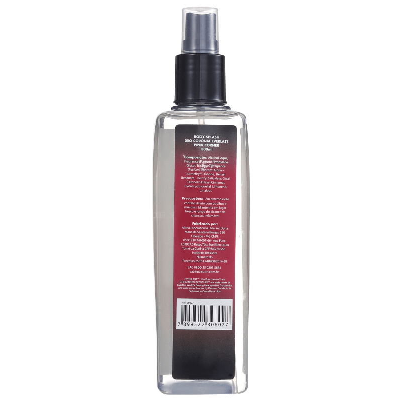 Everlast Pink Corner Body Splash - Body Spray Feminino 300ml