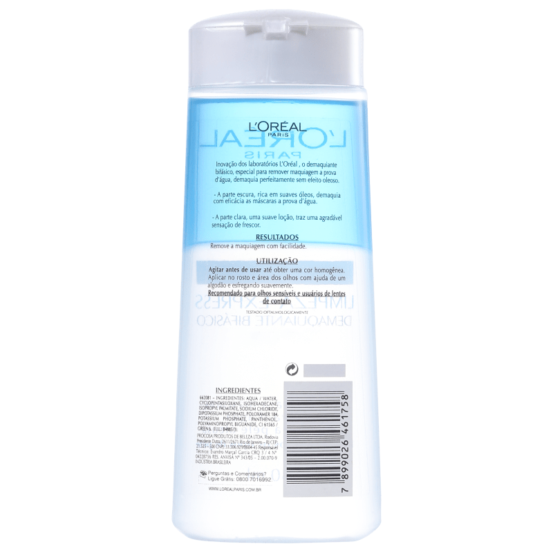 L'Oréal Paris Limpeza Express Dermo-Expertise - Demaquilante Bifásico 130ml