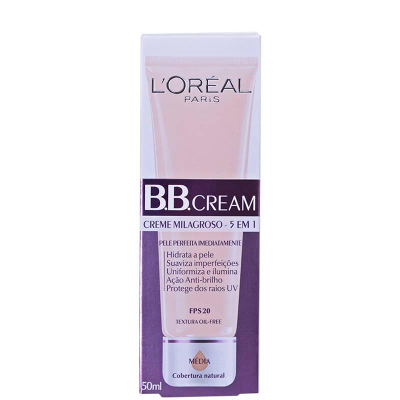 L'Oréal Paris Creme 5 em 1 FPS 20 Médio - BB Cream 50ml