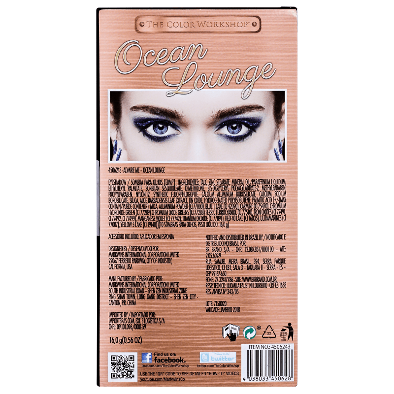 Markwins Admire-me Ocean Lounge - Paleta de Sombras