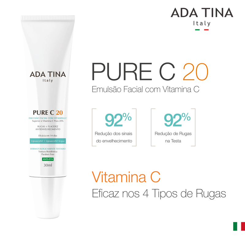 Ada Tina Pure C 20 - Emulsão Anti-Idade Concentrada 30ml