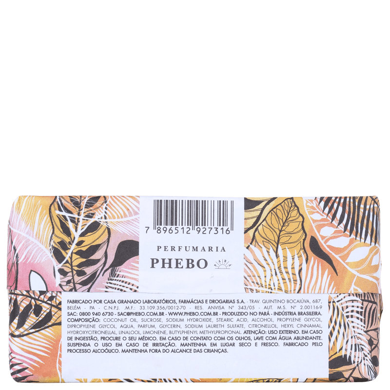 Phebo Amir Slama Perfumaria Sabonete - Sabonete em Barra 250g