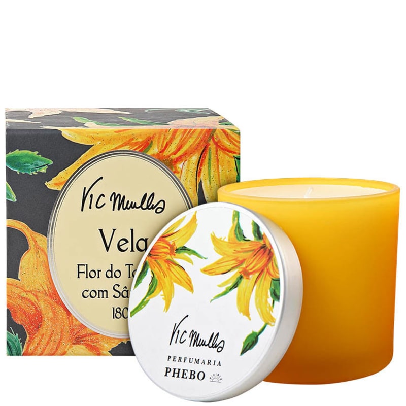 Phebo Vic Meirelles Flor do Tomate com Sândalo - Vela Perfumada 180g