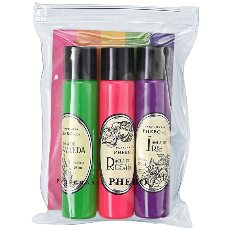Conjunto Perfumaria Águas de Floral Unissex - Eau de Cologne 3x 20ml