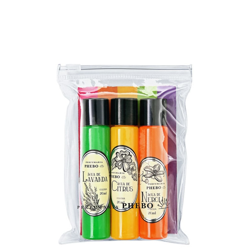 Conjunto Perfumaria Águas de Cítrico Unissex - Eau de Cologne 3x 20ml