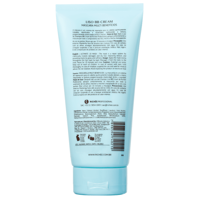 Richée Professional BB Cream – Máscara Multi Benefício 150g