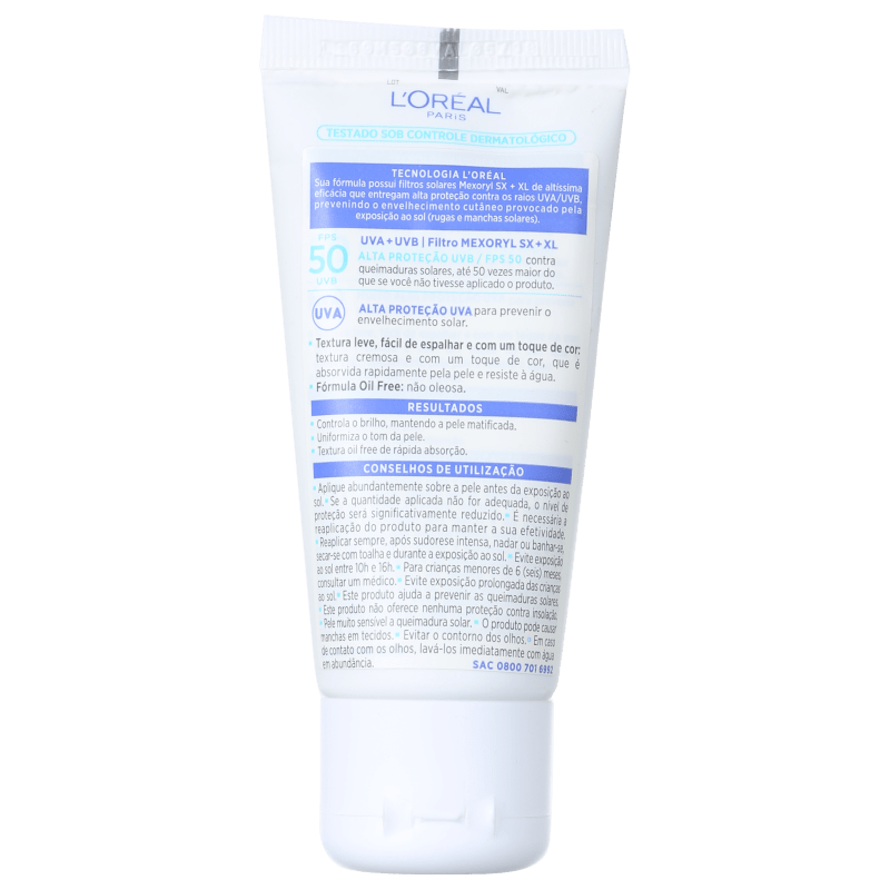 L'Oréal Paris Solar Expertise Toque Seco FPS 50 - Protetor Solar com Cor 50g