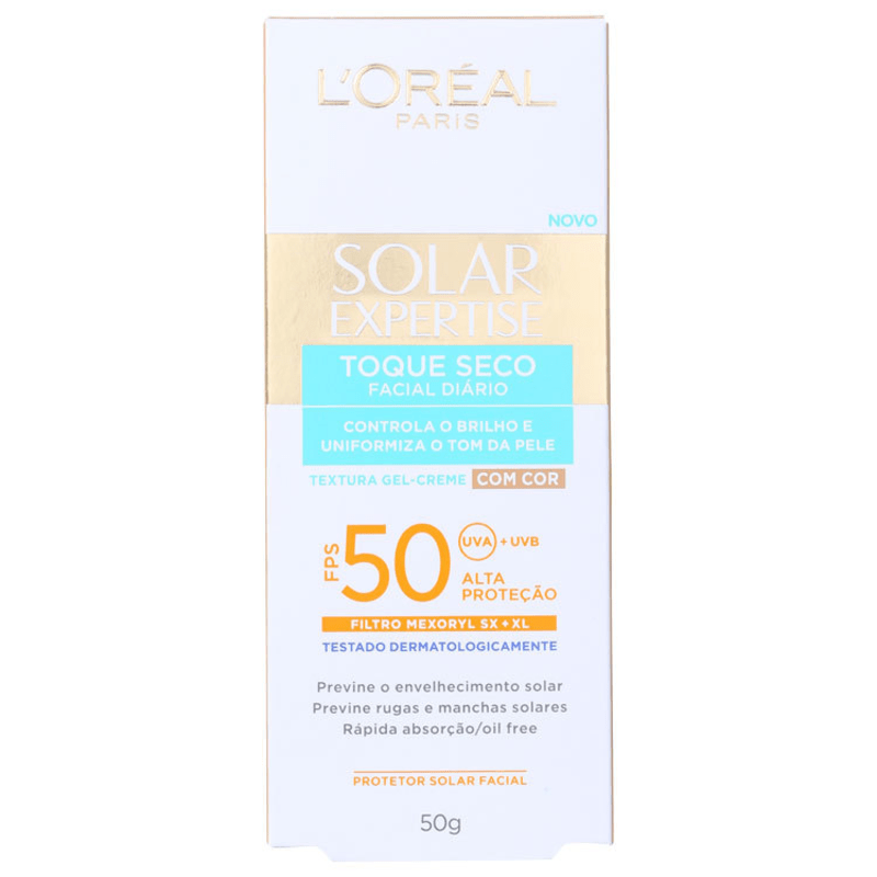 L'Oréal Paris Solar Expertise Toque Seco FPS 50 - Protetor Solar com Cor 50g