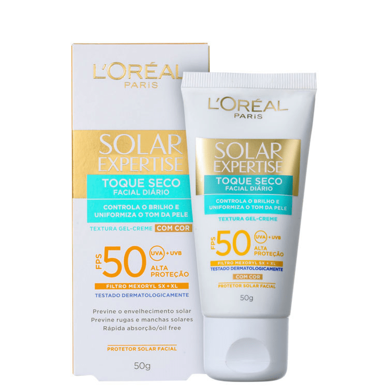 L'Oréal Paris Solar Expertise Toque Seco FPS 50 - Protetor Solar com Cor 50g