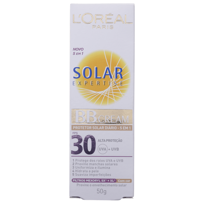 L'Oréal Paris Solar Expertise Protetor Solar Diário 5 em 1 com Cor FPS 30 - BB Cream 50g