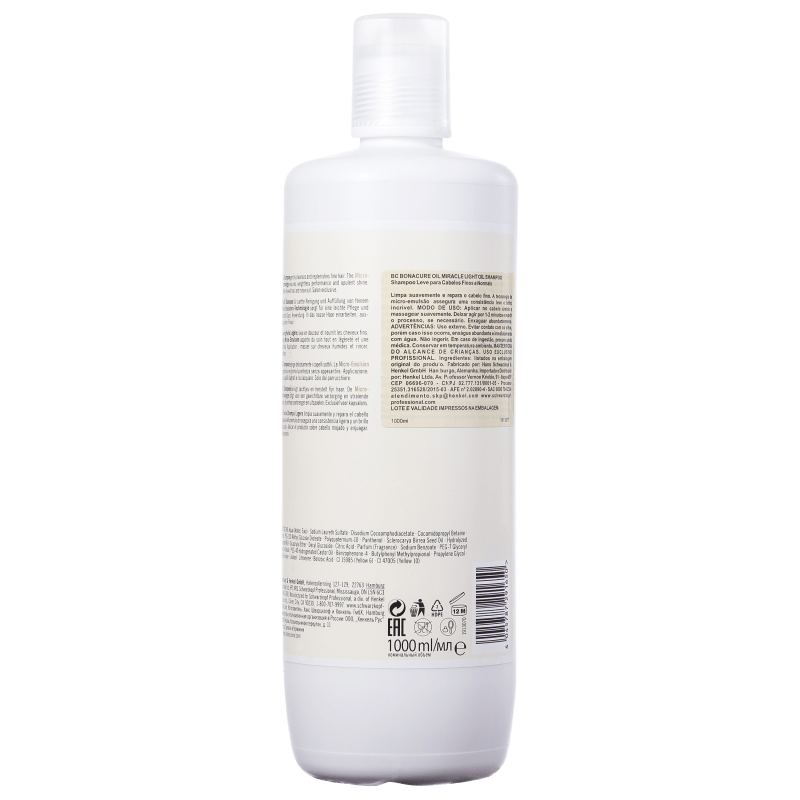 Schwarzkopf Professional BC Bonacure Oil Miracle Light - Shampoo 1000ml