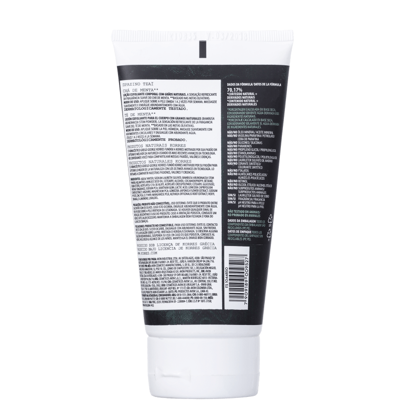 Korres Chá de Menta - Loção Esfoliante Corporal 150ml