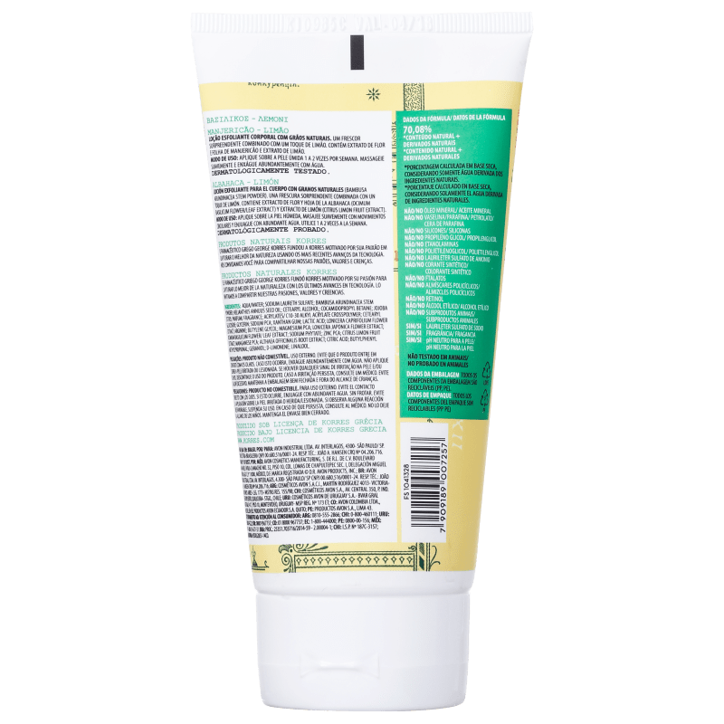 Korres Manjericão-Limão - Loção Esfoliante Corporal 150ml