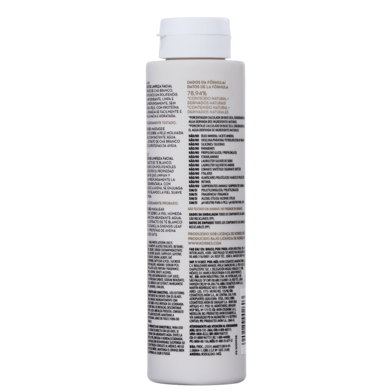 Korres Chá Branco - Gel de Limpeza Facial 150g