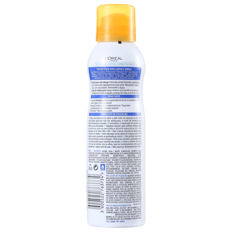 L'Oréal Paris Solar Expertise Toque Seco FPS 50 - Protetor Solar em Spray 200ml
