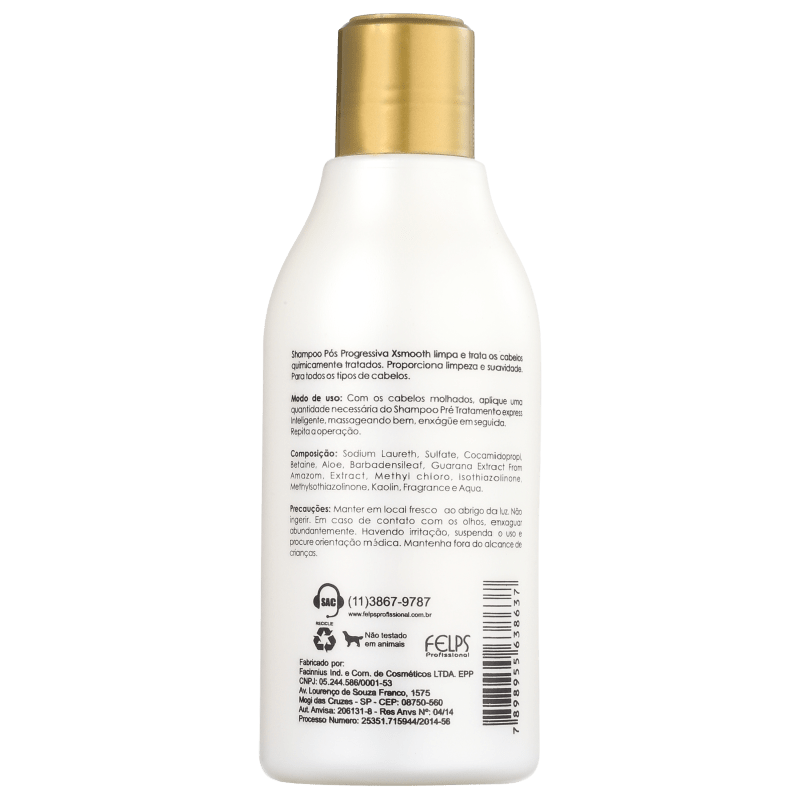 Felps Profissional XSmooth D-Pantenol Pós-Progressiva - Shampoo 300ml