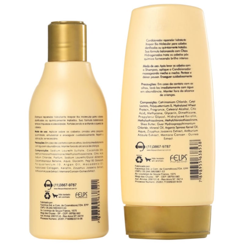Felps Profissional Xrepair Bio Molecular Duo Kit (2 Produtos)