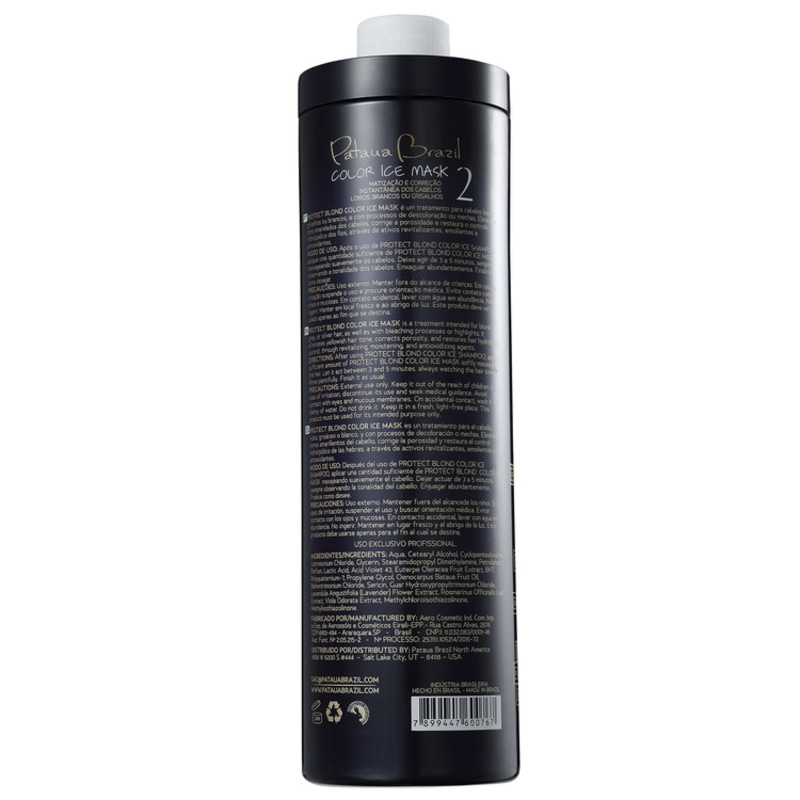 Pataua Brazil Protect Blond Color Ice Mask - Máscara Matizadora 750ml
