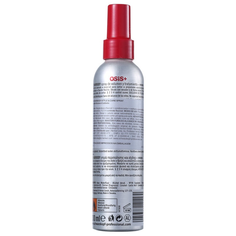 Schwarzkopf OSIS+ Style Hairbody Volume Spray - Spray Volumizador 200ml