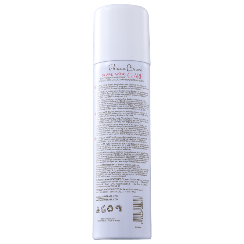 Pataua Brazil Sculpt Glare Shine - Spray de Brilho 150ml