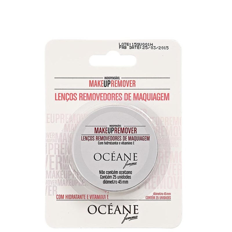 Océane Femme Make Up Remover - Lenço Demaquilante (25 unidades)