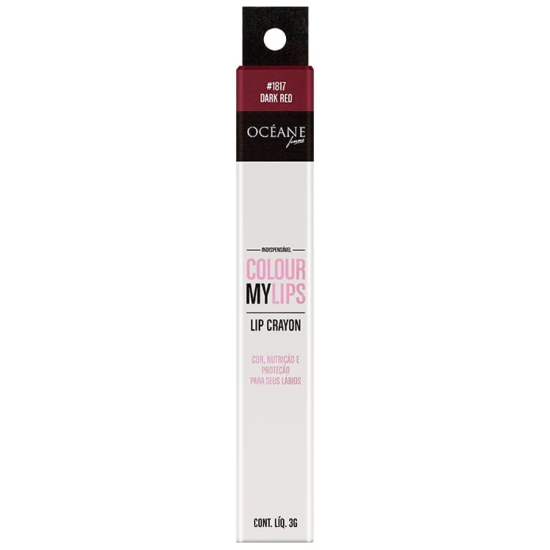 Océane Femme Lip Crayon Colour My Lips Dark Red - Batom Cremoso 3g