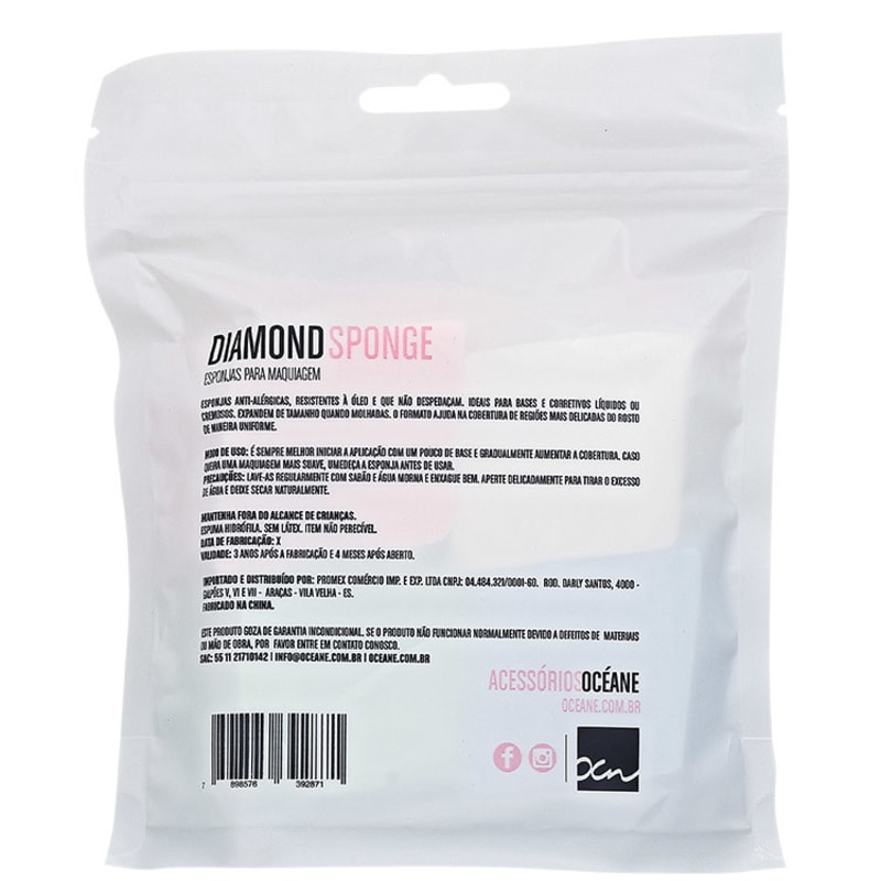 Océane Femme Diamond Sponge - Esponja para Base e Corretivo (4 unidades)