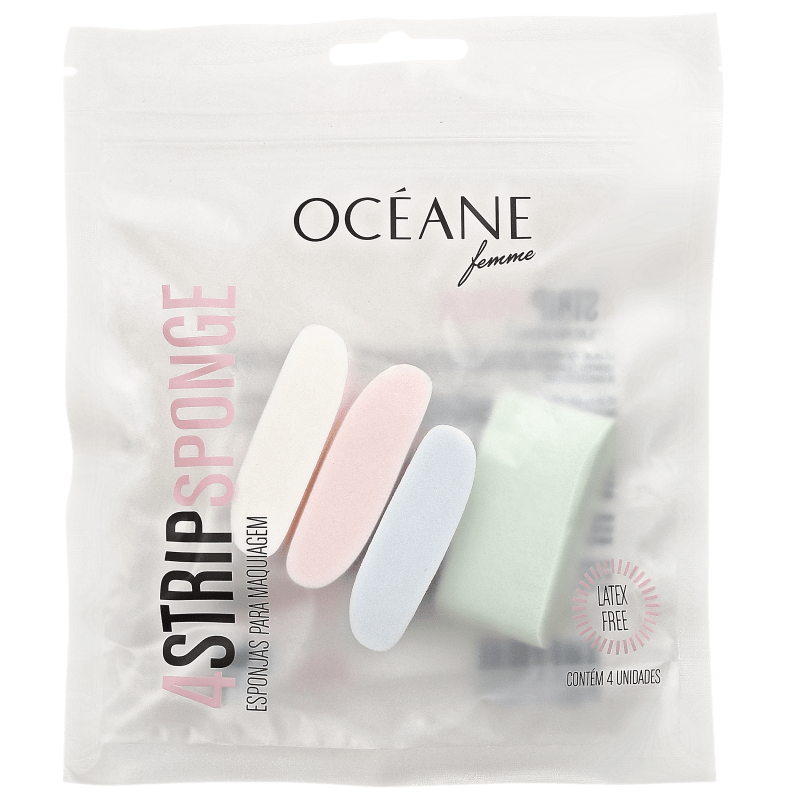 Océane Femme 4 Strip Sponge - Esponja para Maquiagem (4 unidades)