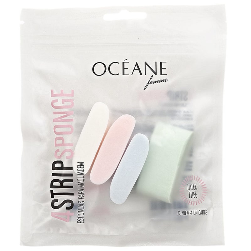 Océane Femme 4 Strip Sponge - Esponja para Maquiagem (4 unidades)