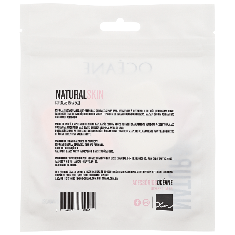 Océane Femme Natural Skin - Esponja para Base (2 unidades)