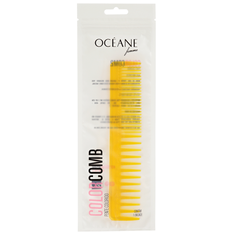 Océane Femme Color Comb Slim Amarelo - Pente