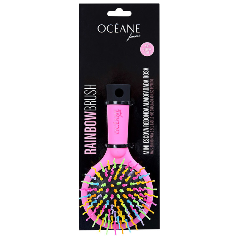 Océane Femme Rainbow Brush Rosa - Escova Almofadada Pequena